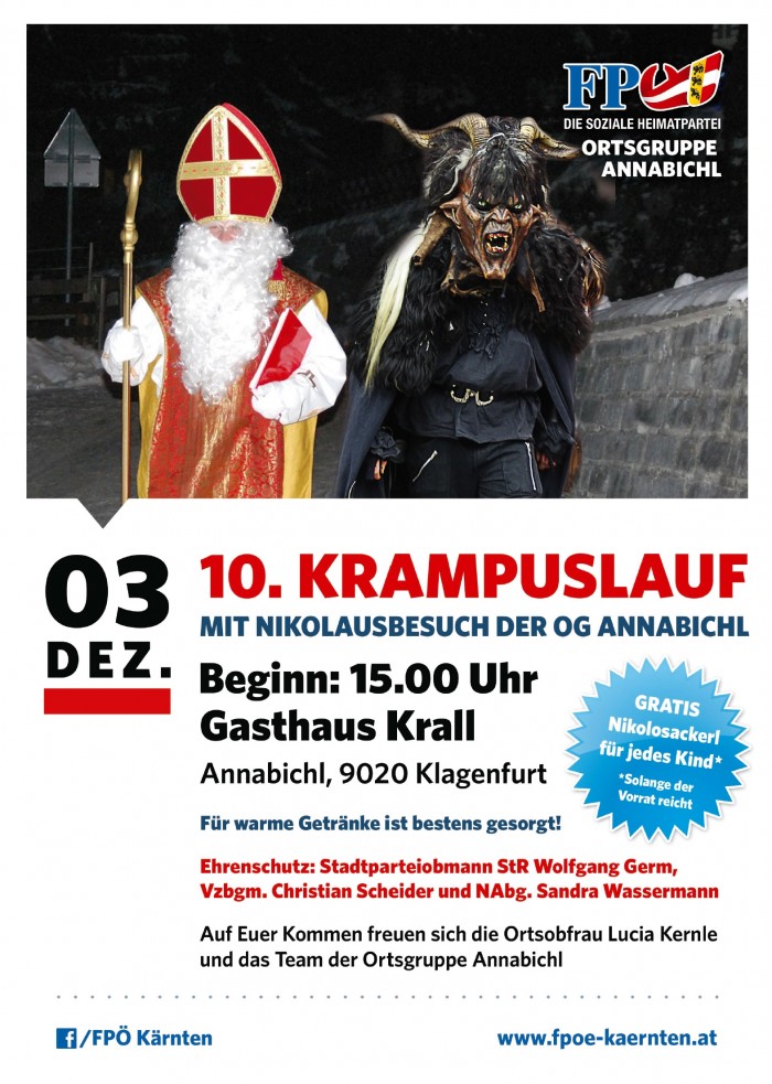 10. Krampuslauf der Ortsgruppe Annabichl