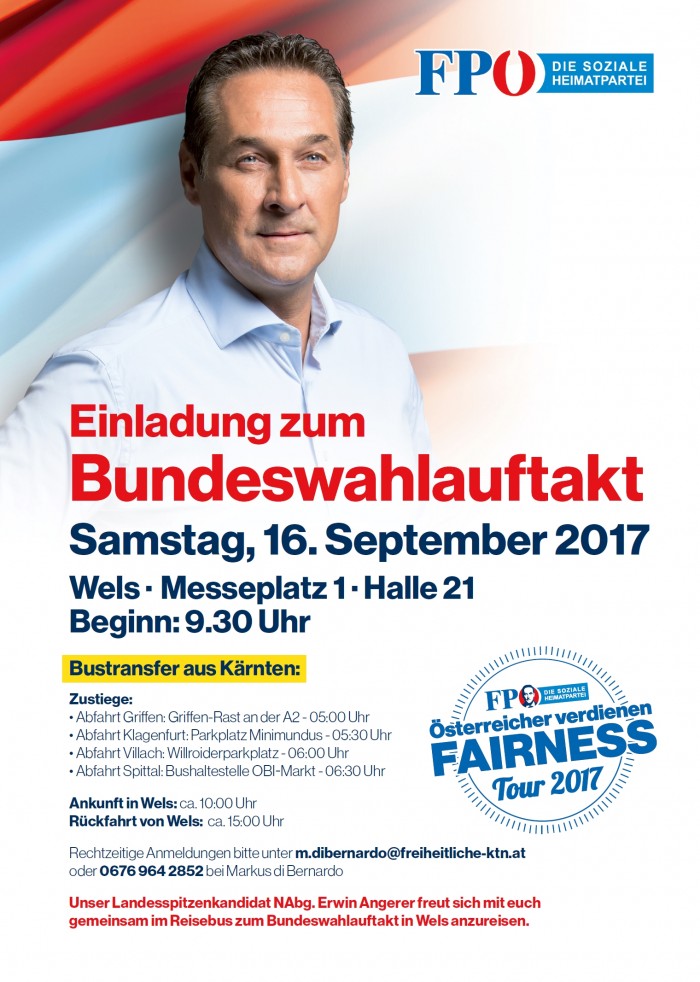 Bundeswahlauftakt mit HC Strache in Wels