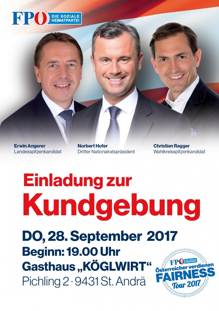 Kundgebung mit Norbert Hofer in St. Andrä