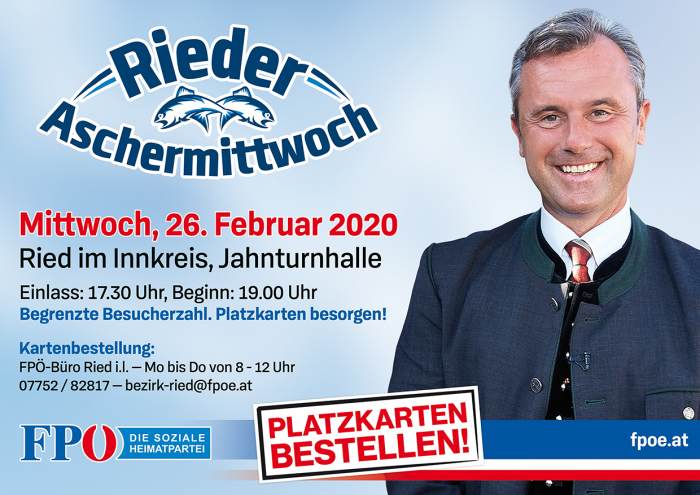 Rieder Aschermittwoch mit Norbert Hofer