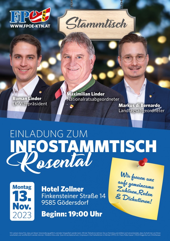 ''Infostammtisch ROSENTAL'' der FPÖ Villach Land